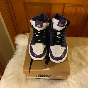 Air Jordan 1 High Zoom Air CMFT Purple Patent (Womens) Size 6.5 "CT0979 505"